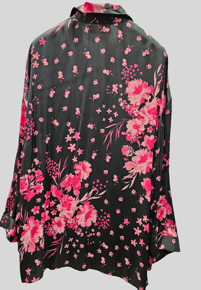 Camicia Ermanno Firenze floreale rosa